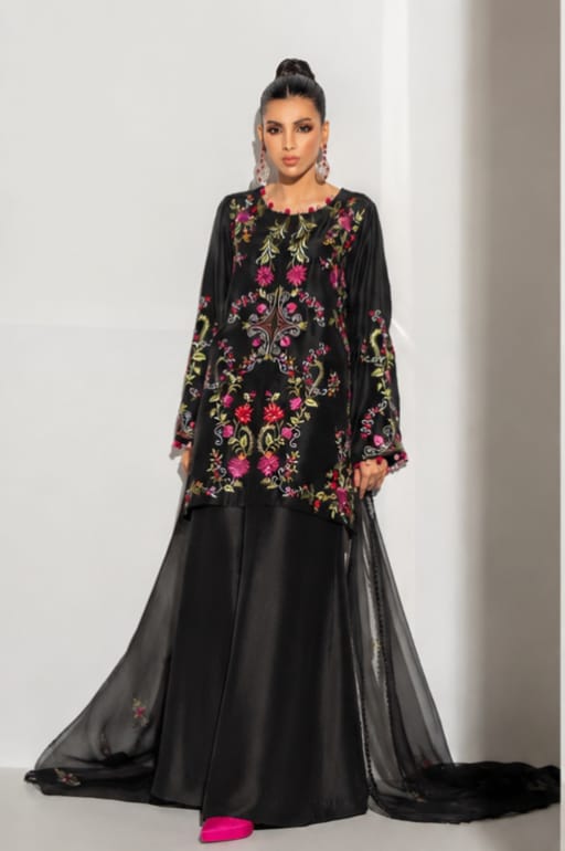 NOIR BLOOM — EMBROIDERED 3PC