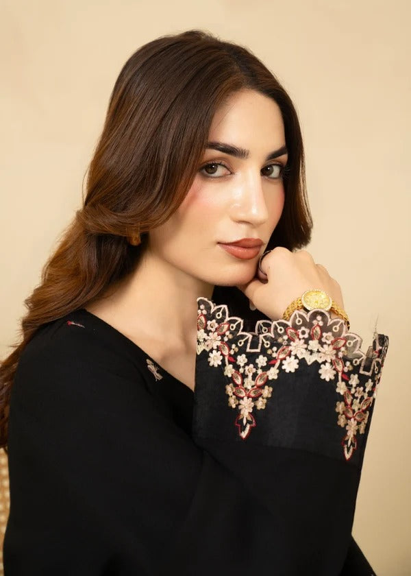 Black Dhanak Kaftan 2PC