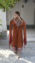 RUST-3PC EMBROIDERED SET